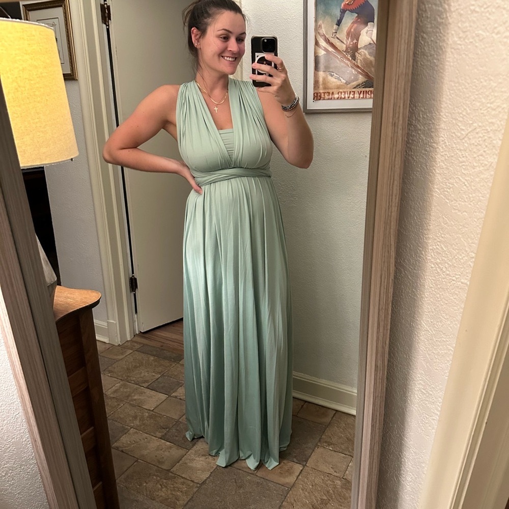Elegant Mint Green Maxi Dress